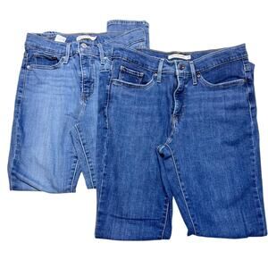 Levi's 311 Shaping Skinny Jeans Lot of 2 Womens 29x28 Blue Slim Stretch Denim